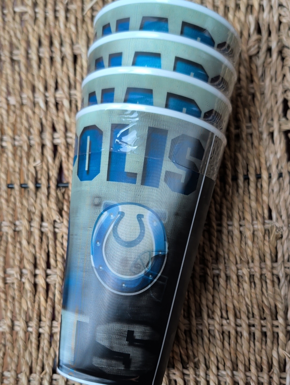 Indianapolis Colts Spirit Cups Set of 4 NFL Holographic 3D Made In USA Nwt